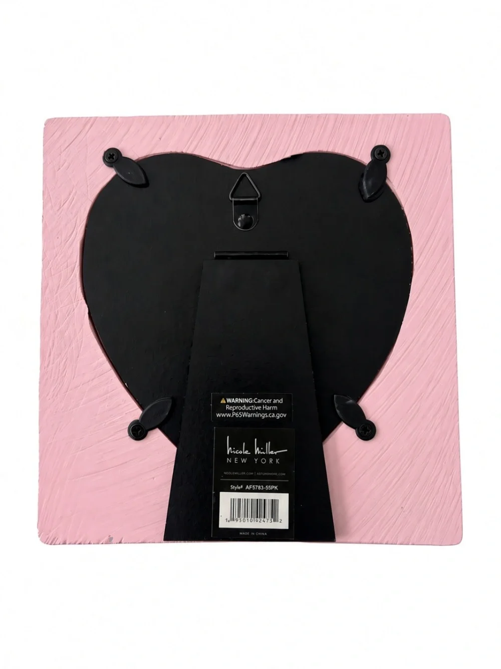 Nicole Miller 3D Pink Butterfly Heart Picture Frame 5x5 NWT